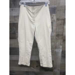 Chicos So Slimming Brigitte Crop Pants Beige Stretch Smooth‎ Sz 0.5 Or SZ 6 NEW